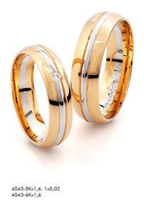 Vigselring Guldbolaget Choice Design 4043-6K med diamant i 18 k guld.