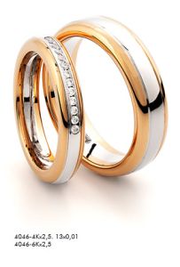 Vigselring Guldbolaget Choice Design 4046-6K med diamant i 18 k guld.