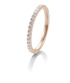 Vigselring Saint Maurice Memoire 41- 85901 Rosa med diamant i 18 k guld.