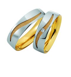 Vigselring Saint Maurice Preciousline 81602/03 med diamant i 18 k guld.