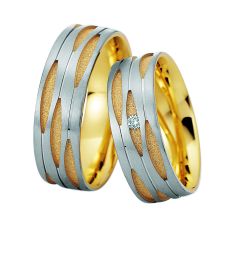 Vigselring Saint Maurice Preciousline 81608/09 med diamant i 18 k guld.