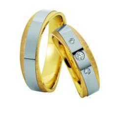 Vigselring Saint Maurice Preciousline 81614/15 med diamant i 18 k guld.