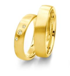 Vigselring Saint Maurice Twin-Set, 81161gg med diamant i 18 k guld.