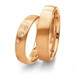 Vigselring Saint Maurice Twin-Set, 81161rg med diamant i 18 k guld.