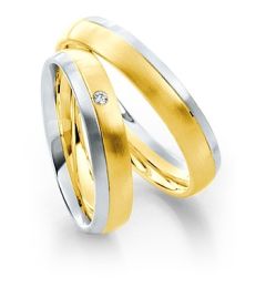 Vigselring Saint Maurice Twin-Set, 81206/07 med diamant i 18 k guld.