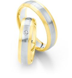 Vigselring Saint Maurice Twin-Set, 81212/13 med diamant i 18 k guld.