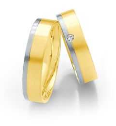 Vigselring Saint Maurice Twin-Set, 81214/15 med diamant i 18 k guld.