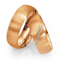 Vigselring Saint Maurice Pas De Deux, 81280/81rg med diamant i 18 k guld.