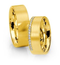 Vigselring Saint Maurice Pas De Deux, 81286/87gg med diamant i 18 k guld.