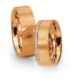 Vigselring Saint Maurice Pas De Deux, 81286/87rg med diamant i 18 k guld.