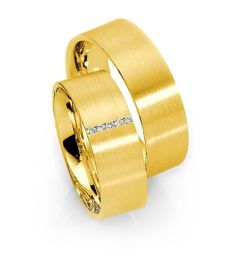 Vigselring Saint Maurice Pas De Deux, 81288/89gg med diamant i 18 k guld.