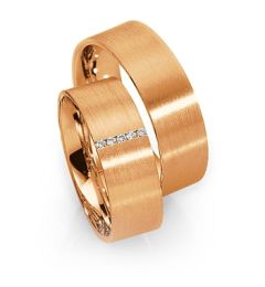 Vigselring Saint Maurice Pas De Deux, 81288/89rg med diamant i 18 k guld.