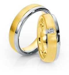 Vigselring Saint Maurice Pas De Deux, 81292/92 med diamant i 18 k guld.