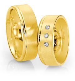 Vigselring Saint Maurice Pas De Deux, 81296/97 med diamant i 18 k guld.