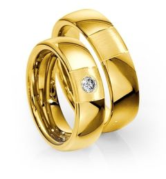 Vigselring Saint Maurice Pas De Deux, 81298/99 med diamant i 18 k guld.