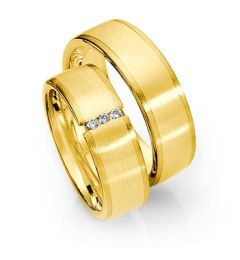 Vigselring Saint Maurice Pas De Deux, 81322/23 med diamant i 18 k guld.