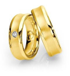 Vigselring Saint Maurice Pas De Deux, 81326/27 med diamant i 18 k guld.