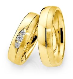 Vigselring Saint Maurice Pas De Deux, 81344/45gg med diamant i 18 k guld.