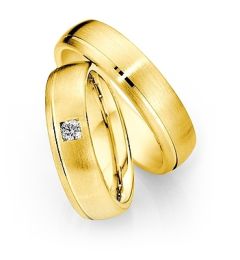 Vigselring Saint Maurice Pas De Deux, 81346/47gg med diamant i 18 k guld.