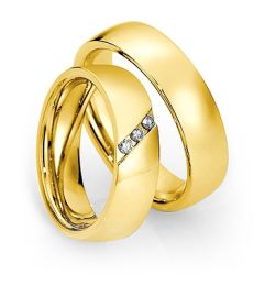 Vigselring Saint Maurice Pas De Deux, 81348/49gg med diamant i 18 k guld.