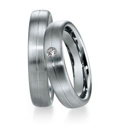 Vigselring Saint Maurice Platin, 85212 med diamant i platina 950.