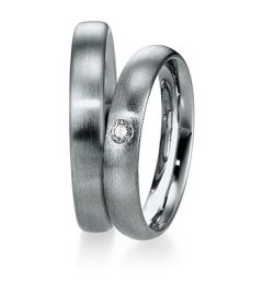 Vigselring Saint Maurice Platin, 85222 med diamant i platina 950.