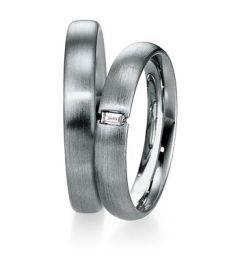 Vigselring Saint Maurice Platin, 85225 med diamant i platina 950.