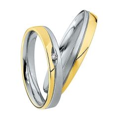 Vigselring Saint Maurice Light 87002/03 med diamant i 18 k guld.