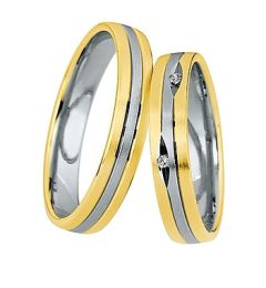 Vigselring Saint Maurice Light 87004/05 med diamant i 18 k guld.