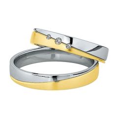 Vigselring Saint Maurice Light 87006/07 med diamant i 18 k guld.