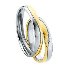 Vigselring Saint Maurice Light 87010/11 med diamant i 18 k guld.