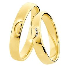 Vigselring Saint Maurice Light 87032/33gg med diamant i 18 k guld.