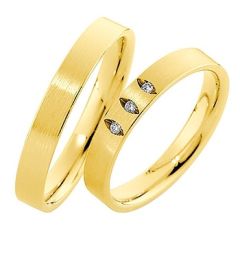 Vigselring Saint Maurice Light 87036/37gg med diamant i 18 k guld.