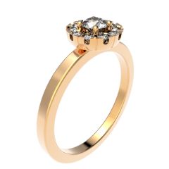 Vigselring Flemming Uziel Divine Alba B214-018 med diamant i 18 k guld.