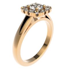 Vigselring Flemming Uziel Divine Alicia B215-058 med diamant i 18 k guld.