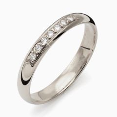 Vigselring Flemming Uziel Signo B001 i silver med cubic zirkonia.