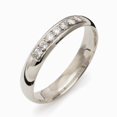 Vigselring Flemming Uziel Signo B002 i silver med cubic zirkonia.