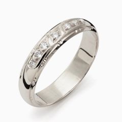 Vigselring Flemming Uziel Signo B009 i silver med cubic zirkonia.