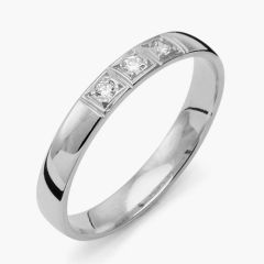 Vigselring Flemming Uziel Signo B023 i silver med cubic zirkonia.