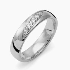 Vigselring Flemming Uziel Signo B030 i silver med cubic zirkonia.