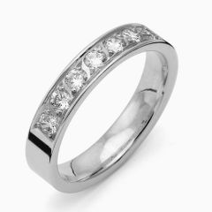 Vigselring Flemming Uziel Signo B048 i silver med cubic zirkonia.