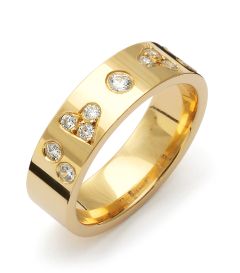 Vigselring Flemming Uziel Signo B050 i 18 k guld med diamant.