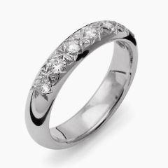 Vigselring Flemming Uziel Signo B052 i silver med cubic zirkonia.