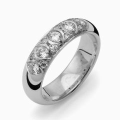 Vigselring Flemming Uziel Signo B053 i silver med cubic zirkonia.