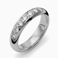 Vigselring Flemming Uziel Signo B055 i silver med cubic zirkonia.