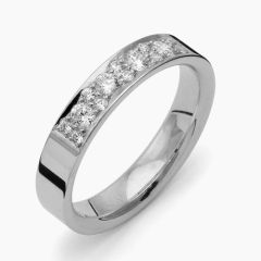 Vigselring Flemming Uziel Signo B057 i silver med cubic zirkonia.