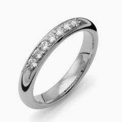 Vigselring Flemming Uziel Signo B058 i silver med cubic zirkonia.