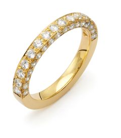 Vigselring Flemming Uziel Signo B064/B064V i 18 k guld med diamant.