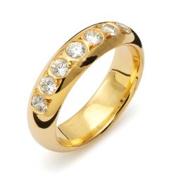 Vigselring Flemming Uziel Signo B070 i 18 k guld med diamant.