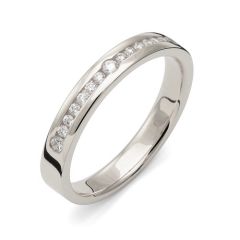 Vigselring Flemming Uziel Stella B081 i silver med cubic zirconia.